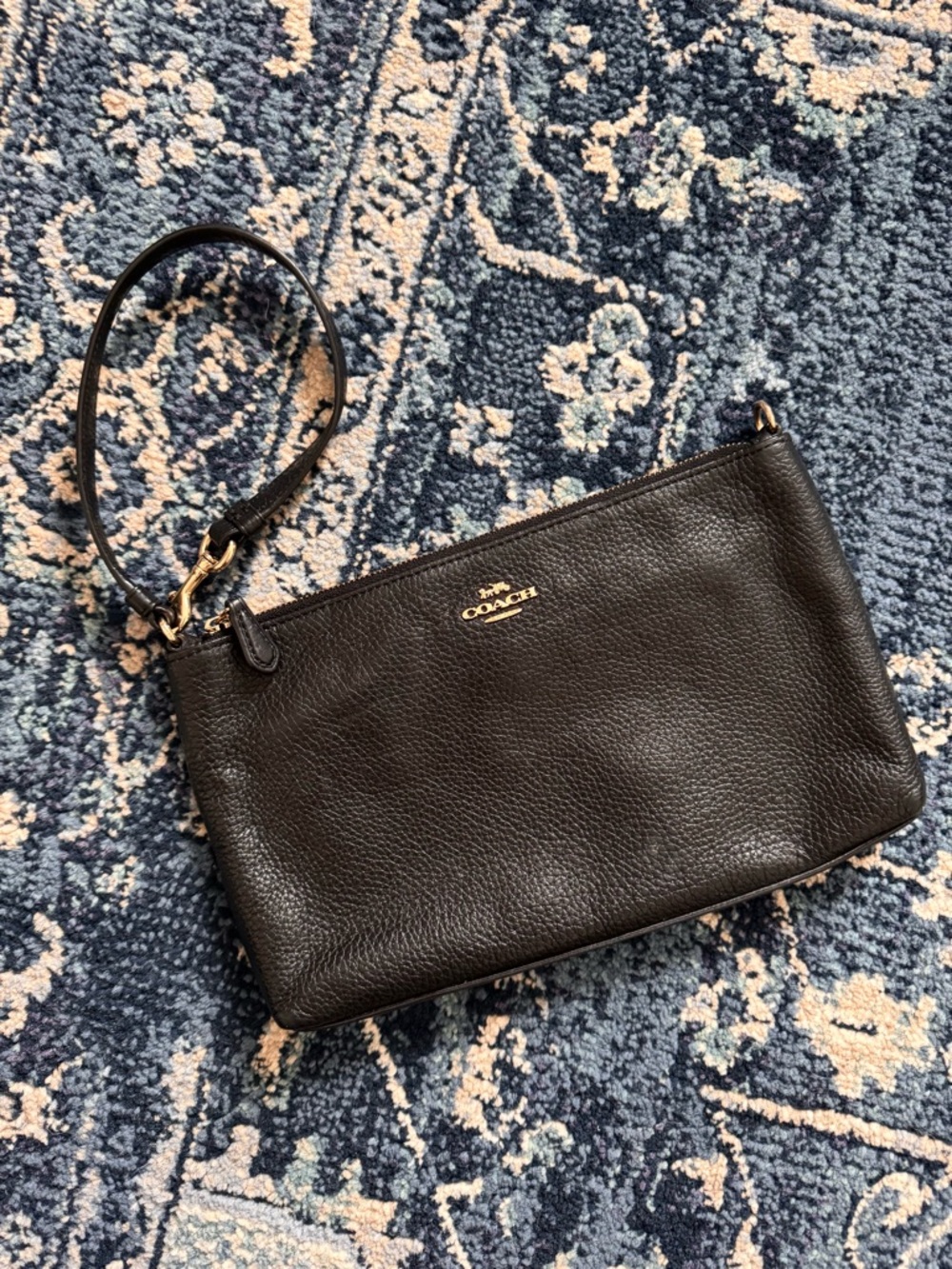 Coach Large Pebbled Wristlet